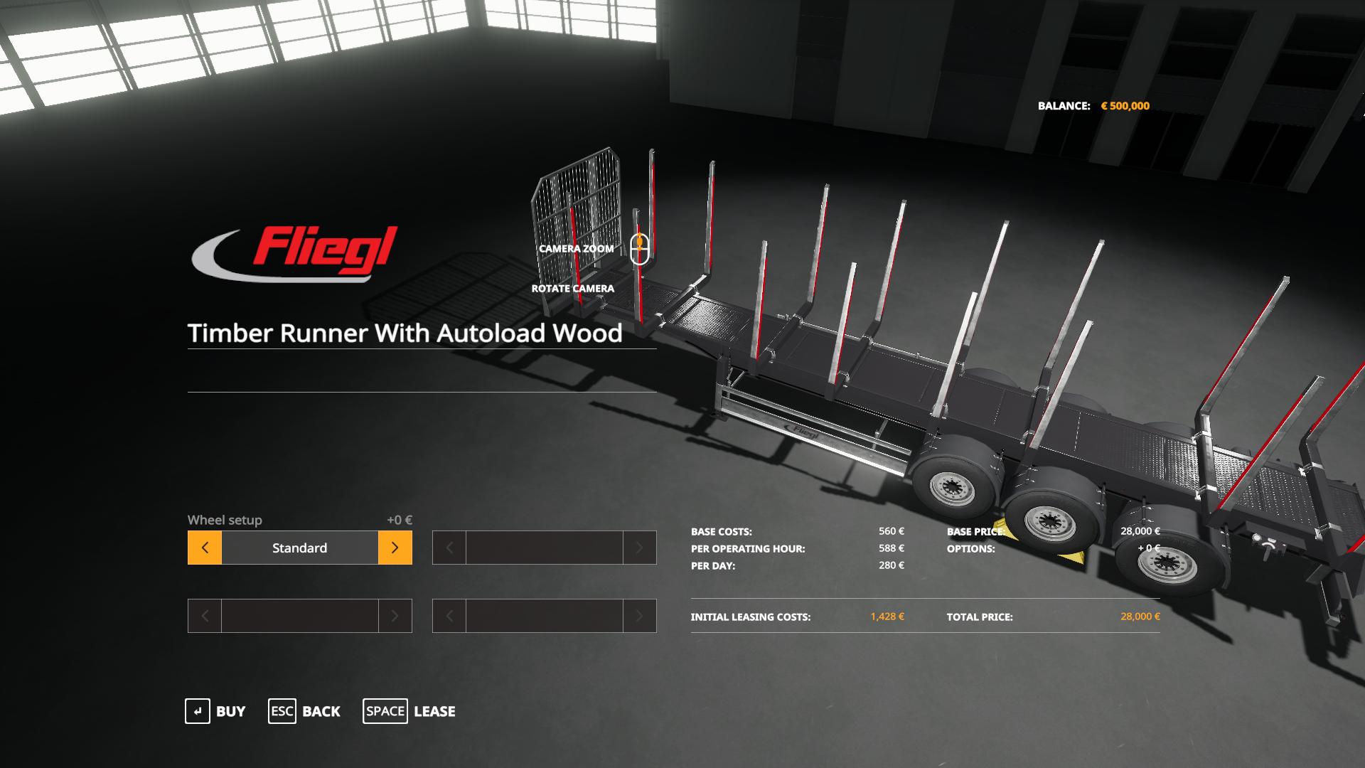 Fliegl Timber Runner With Autoload Wood v1.0 FS19 Farming Simulator 2022 LS 2022 mod / FS 22 mod
