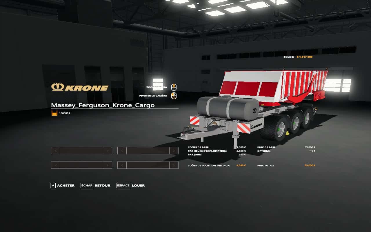 Cargo 5. Прицеп в fs19 Krone Cargo v 1.0 мод. Farming Simulator 17 моды прицеп Krone Cargo. Krone Cargo overloading Trailer для ФС 13. Fs19 Massey Ferguson фуражный прицеп.
