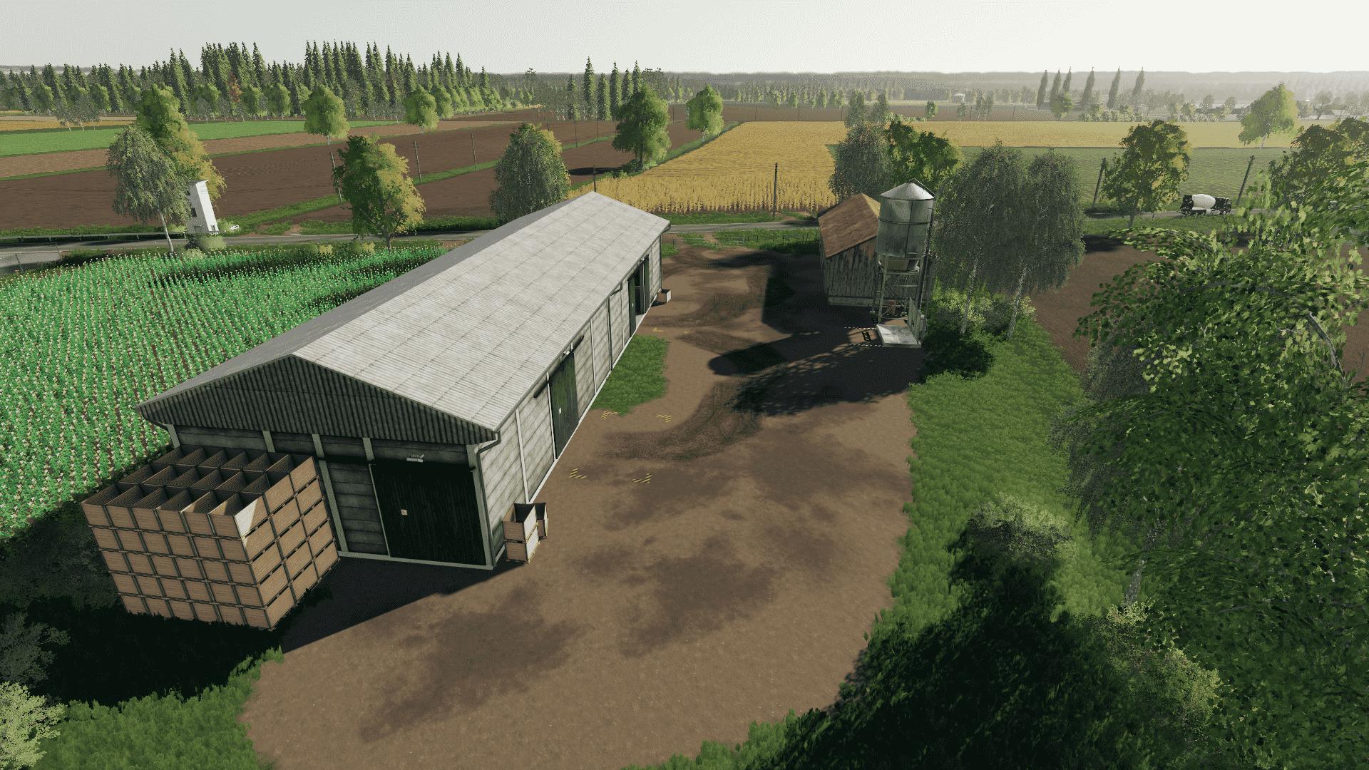 Farm мод. Farming Simulator 19 база. FS 19 Goliszew. Farming Simulator 19 скотобойня. Farming Simulator 19 мясокомбинат.