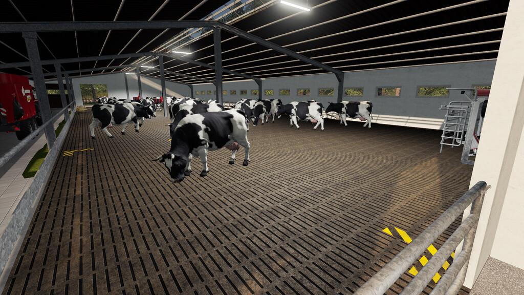 FS19 Modern Cow Barn v1.0.0.0 Farming Simulator 2022 mod, LS 2022 mod / FS 22 mod