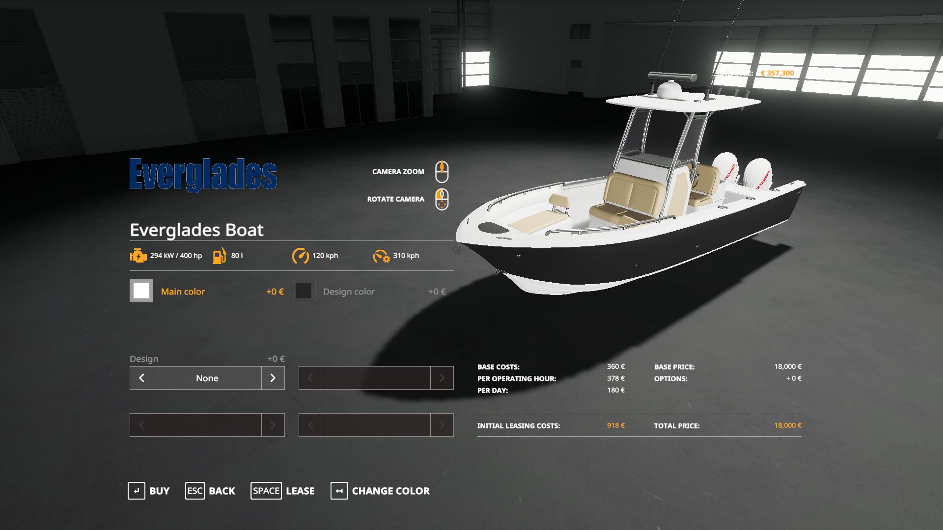 Everglade Boat v1.0.6.9 LS 19 Farming Simulator 2022 mod, LS 2022 mod