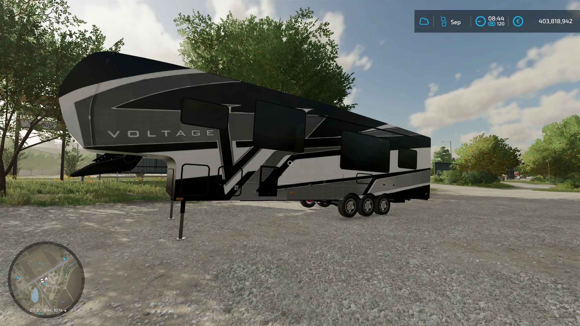 Ls 22 Voltage 5th Wheel Toy Hauler Camper V1 0 0 0 Farming Simulator